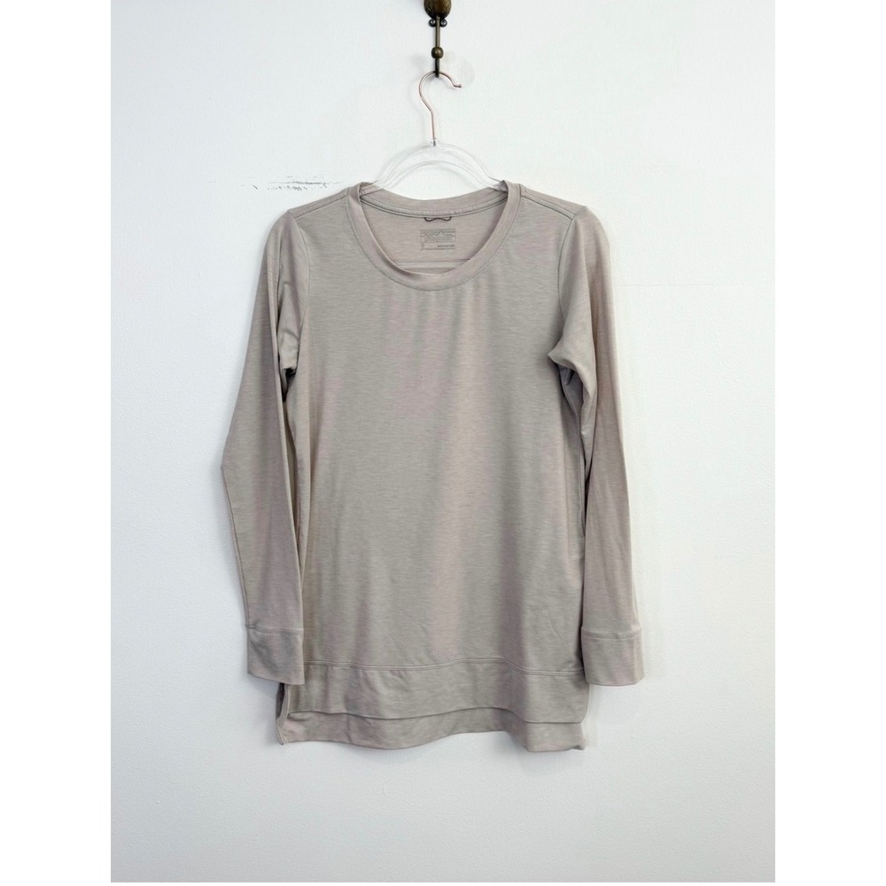 Patagonia Performance Tunic Top Long Sleeve Taupe Hiking Travel Size S